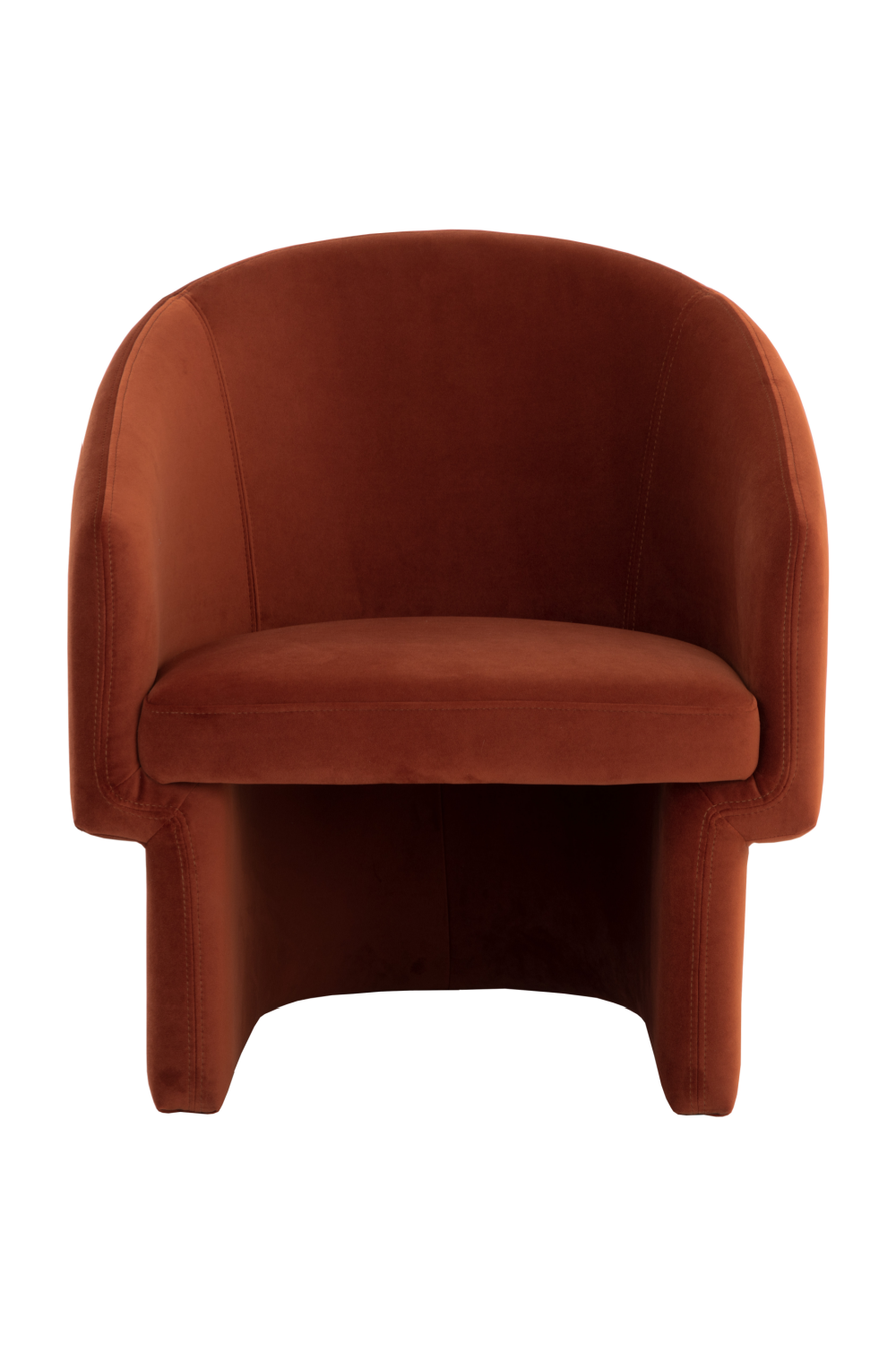 Barrel-Back Orange Lounge Chair by Splendido Lauryn Accent Chair, alternate view 3