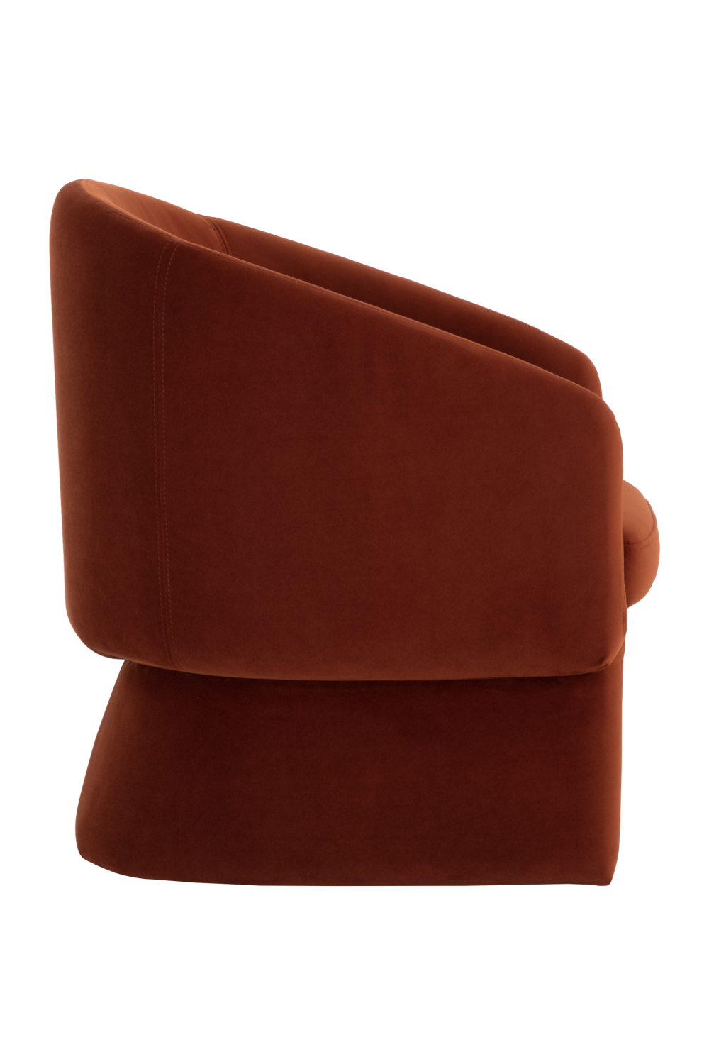 Barrel-Back Orange Lounge Chair by Splendido Lauryn Accent Chair, alternate view 4