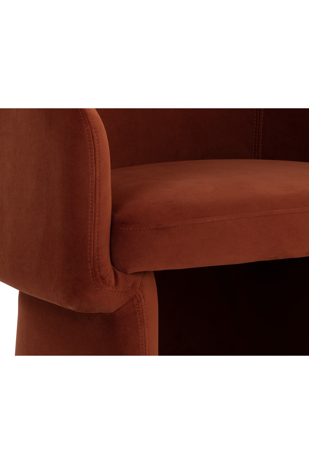 Barrel-Back Orange Lounge Chair by Splendido Lauryn Accent Chair, alternate view 6