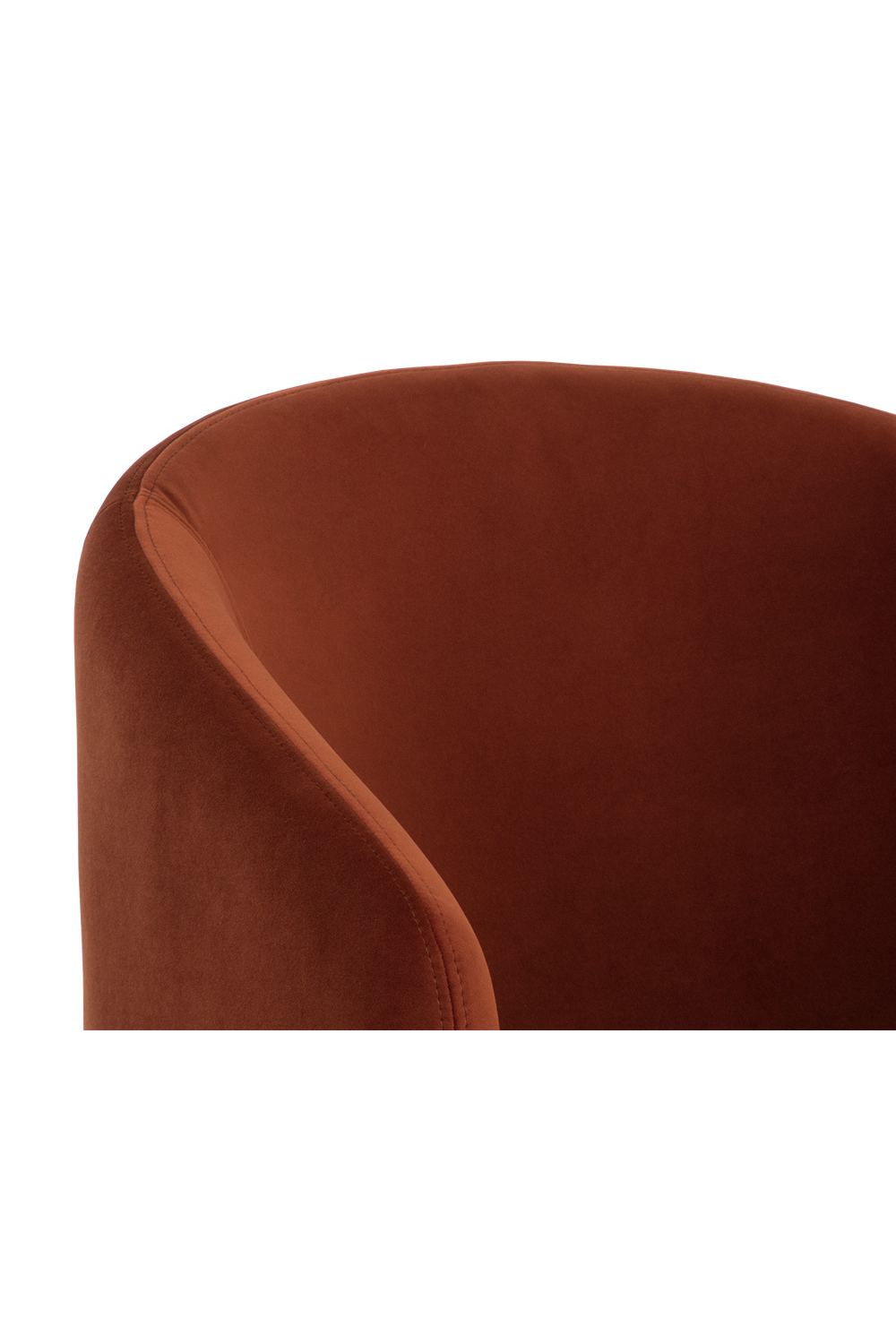 Barrel-Back Orange Lounge Chair by Splendido Lauryn Accent Chair, alternate view 7