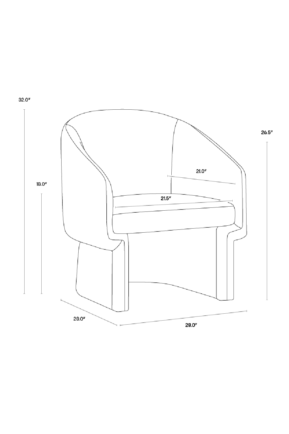 Modern European furniture - Barrel-Back Orange Lounge Chair - www.oroa.com