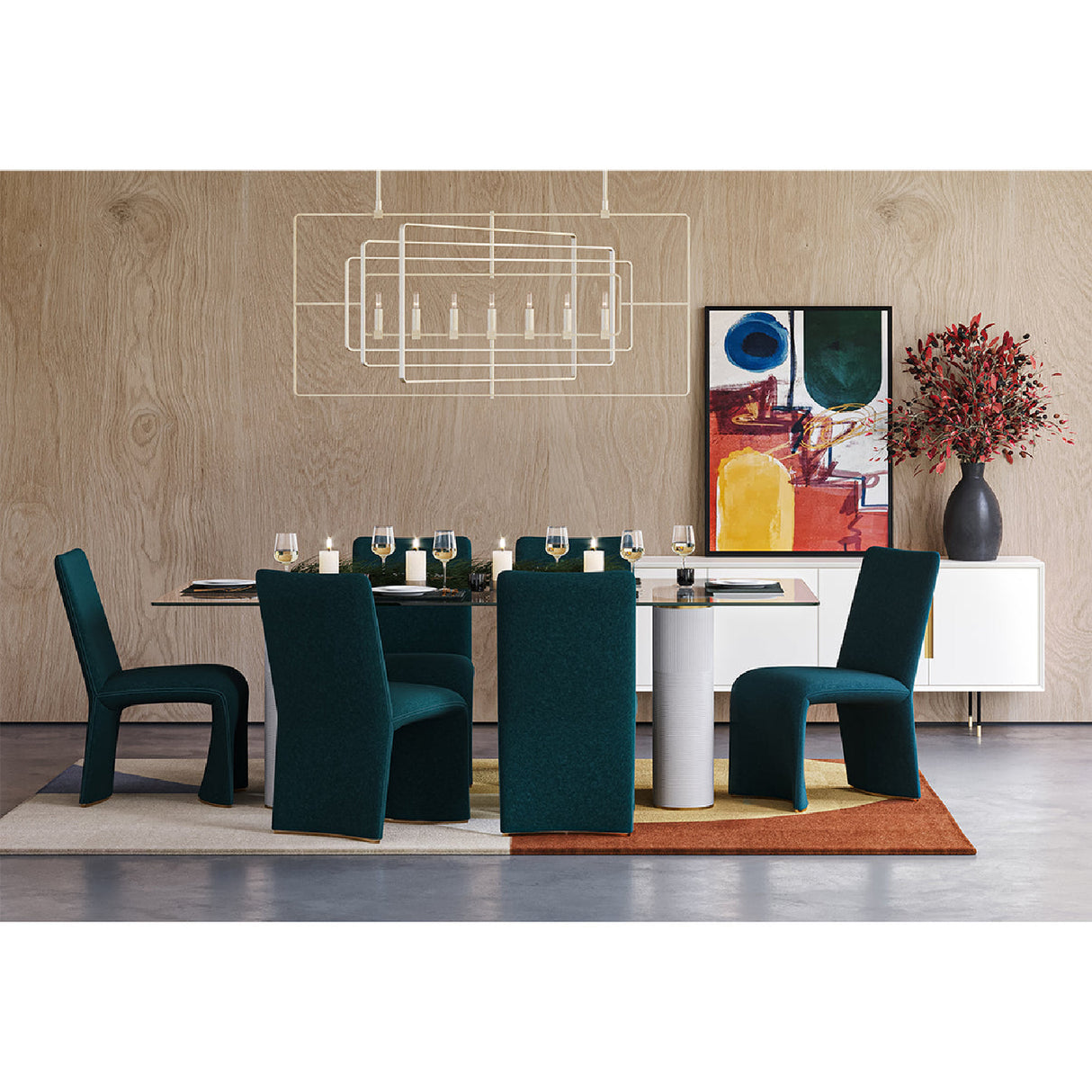 4-Door Cream Modern Sideboard by Splendido Danbury, alternate view 12