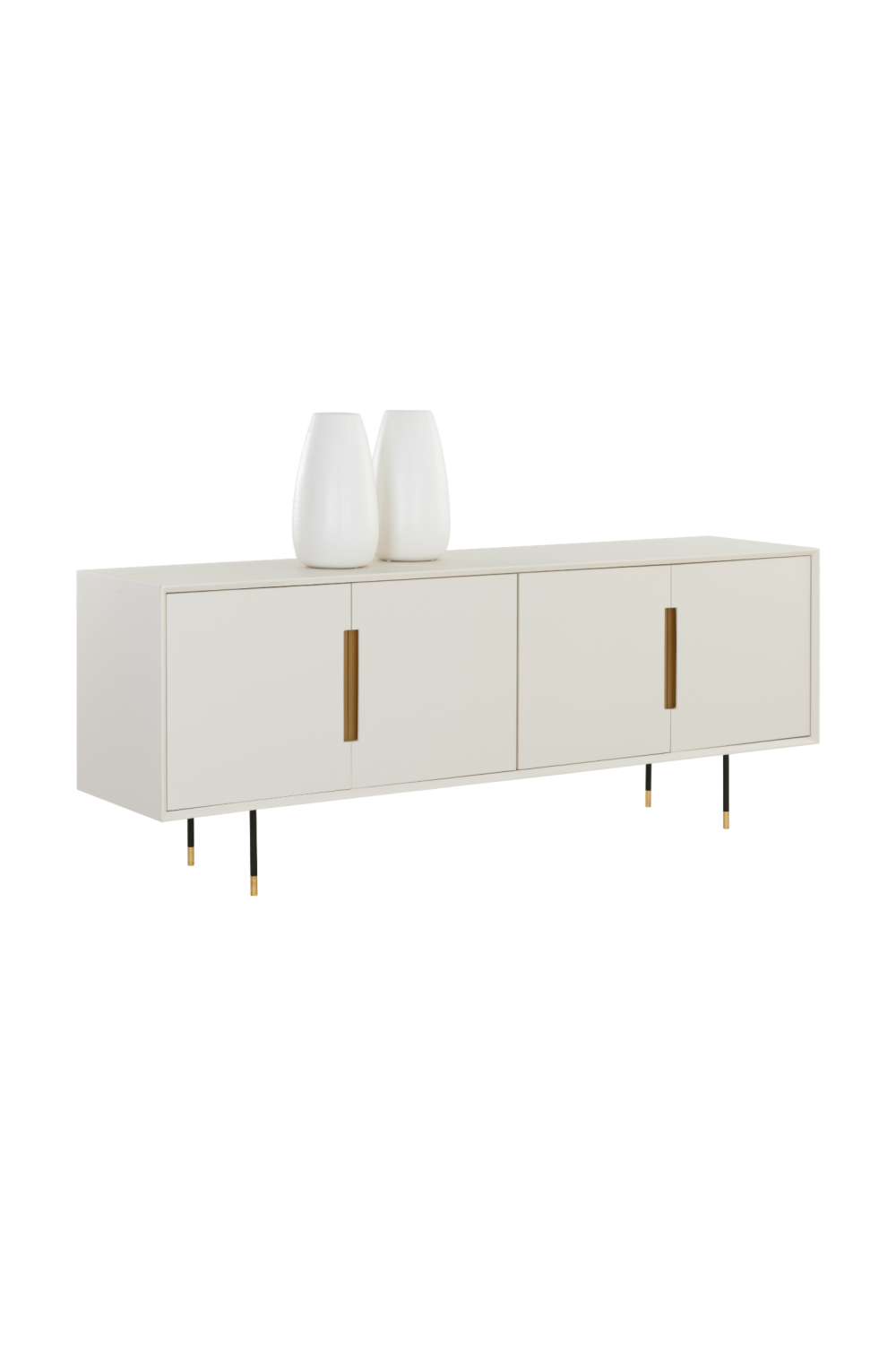 4-Door Cream Modern Sideboard by Splendido Danbury, alternate view 4