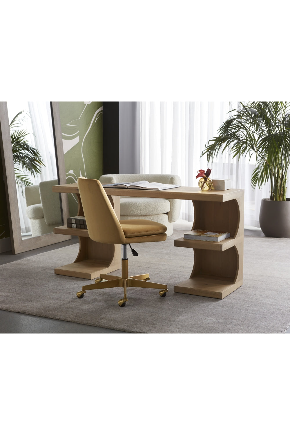 Matte Gold Base Office Chair by Splendido Berget Accent Chair, alternate view 25