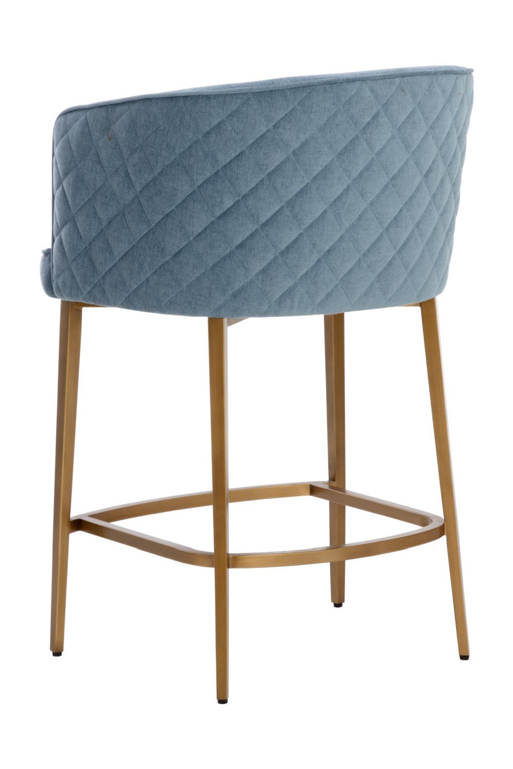 Diamond-Stitched Blue Counter Stool by Splendido Cornella, alternate view 4