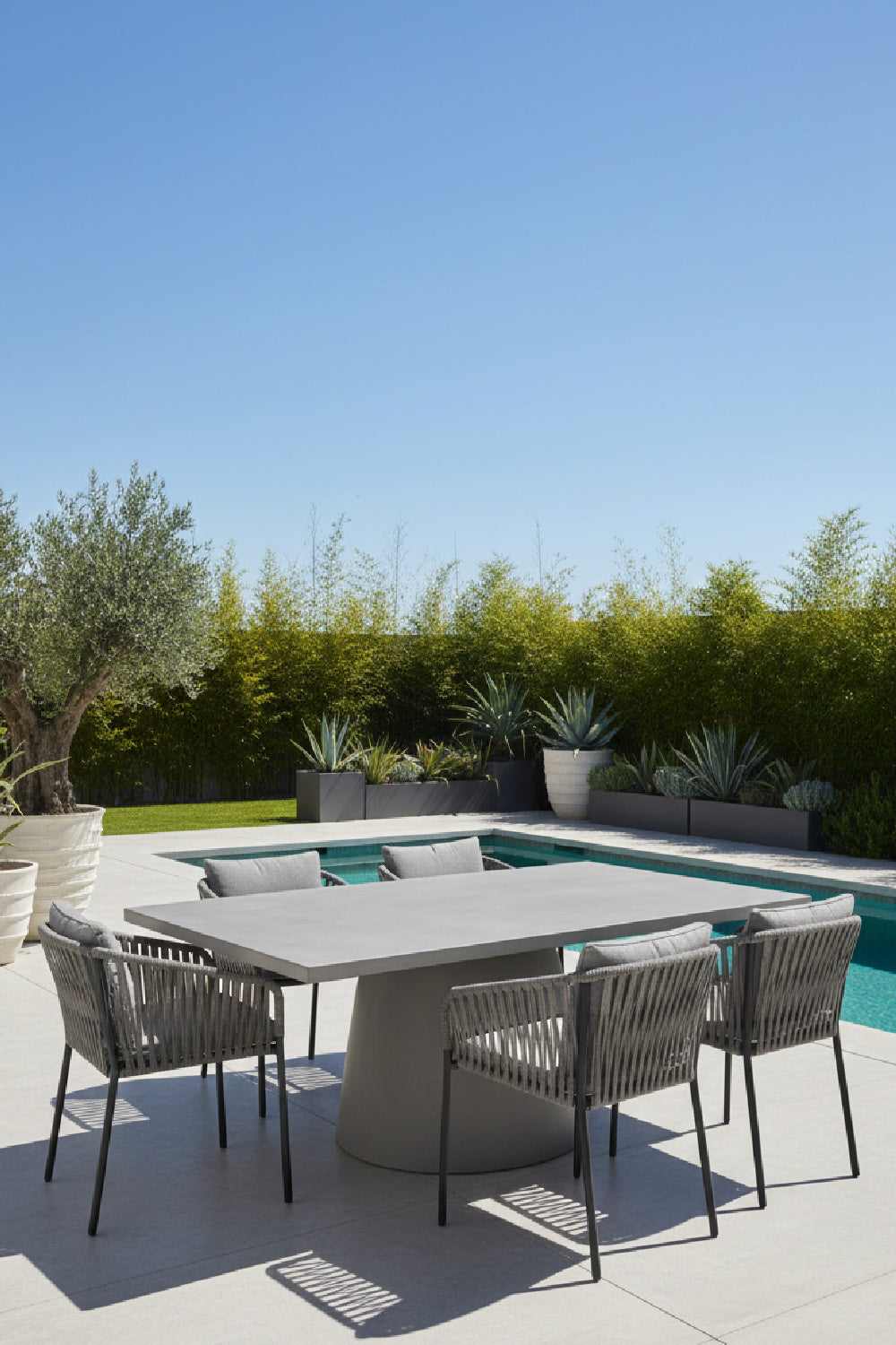 Gray Indoor/Outdoor Dining Table by Splendido Cavallini, alternate view 2