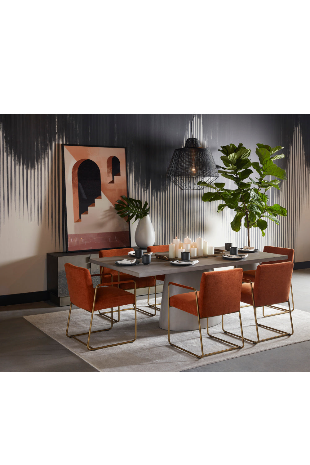 Gray Indoor/Outdoor Dining Table by Splendido Cavallini, alternate view 8