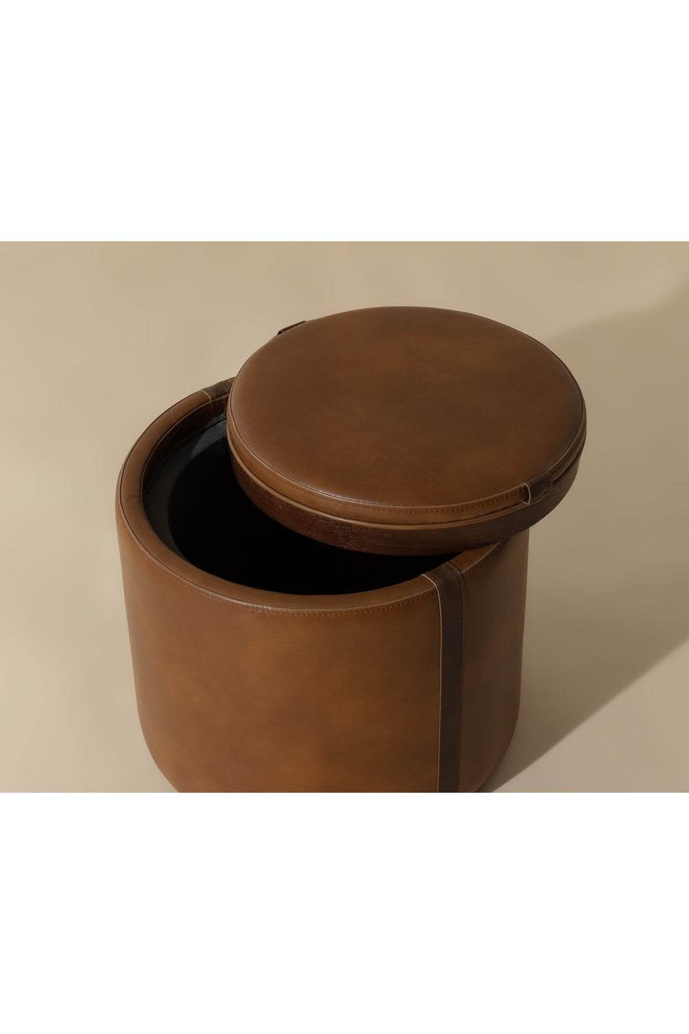 Round Storage Ottoman by Splendido Borelli, alternate view 9