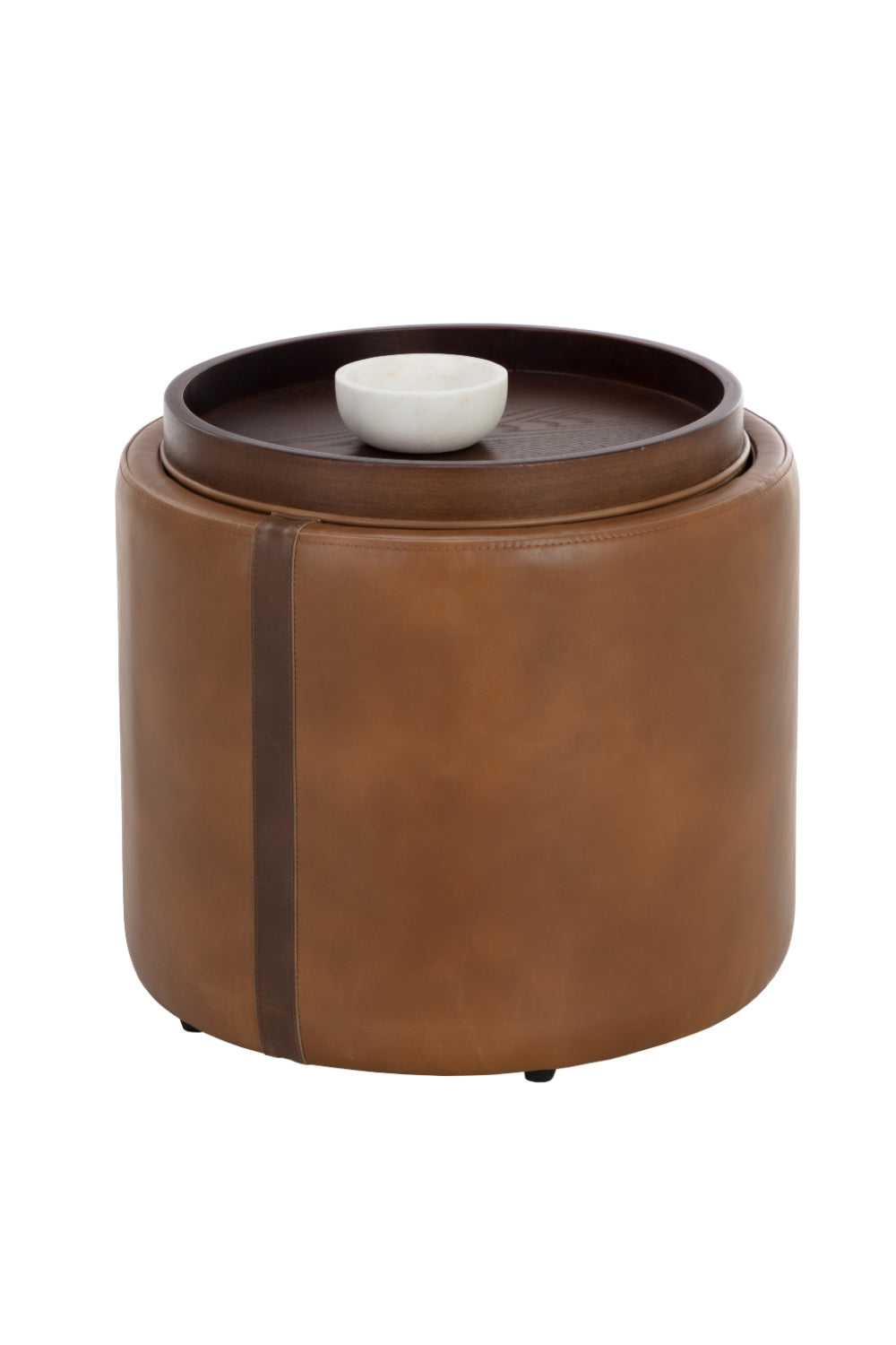 Round Storage Ottoman by Splendido Borelli, alternate view 4