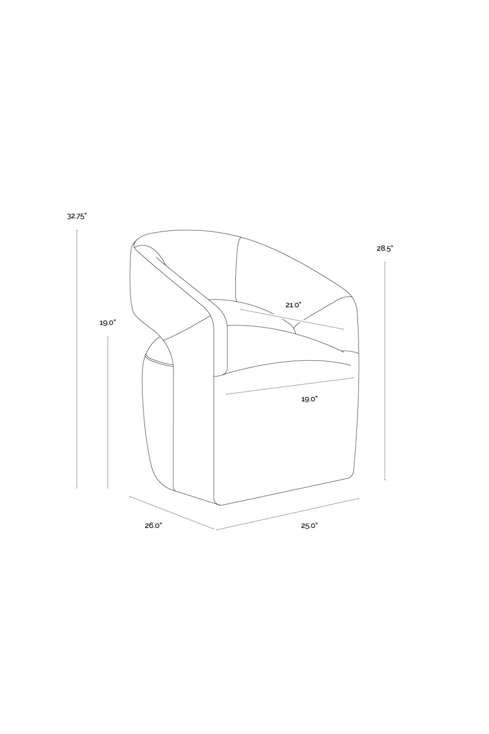 Modern European furniture - Blue Wheeled Dining Armchair - www.oroa.com