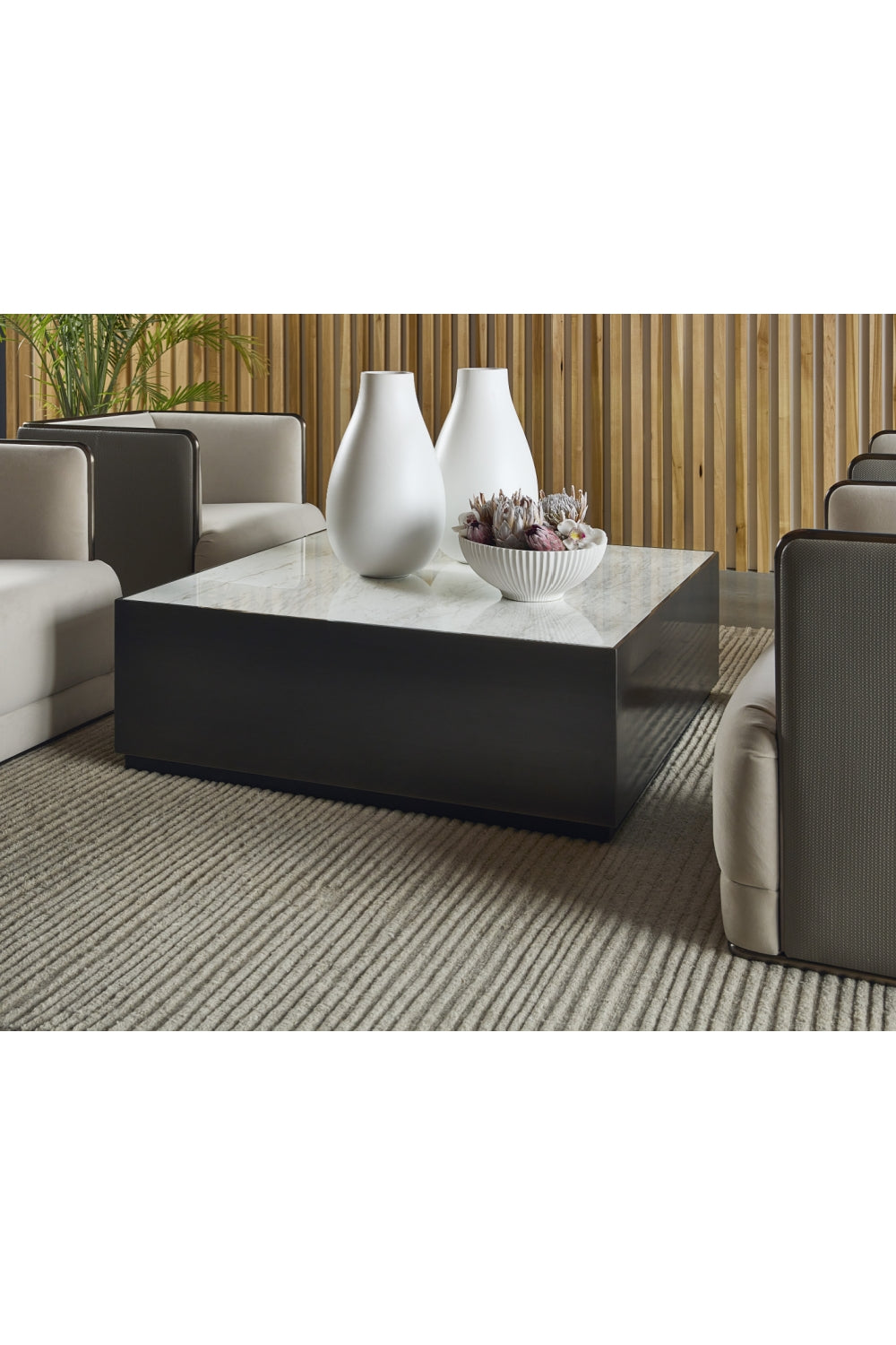 Square White Marble Coffee Table by Splendido Selah, alternate view 9