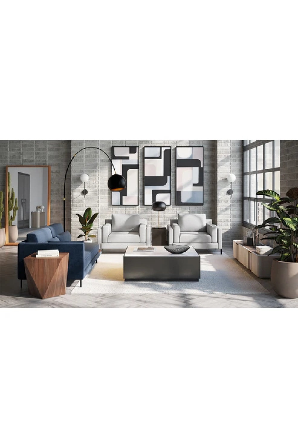 Square White Marble Coffee Table by Splendido Selah, alternate view 10