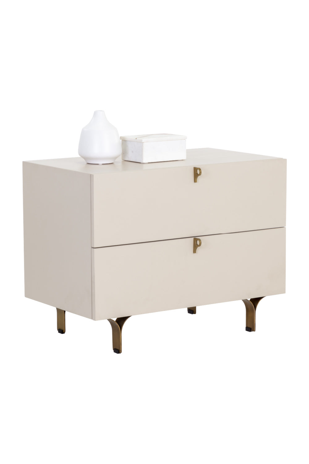 Cream Wood 2-Drawer Nightstand by Splendido Celine, alternate view 18
