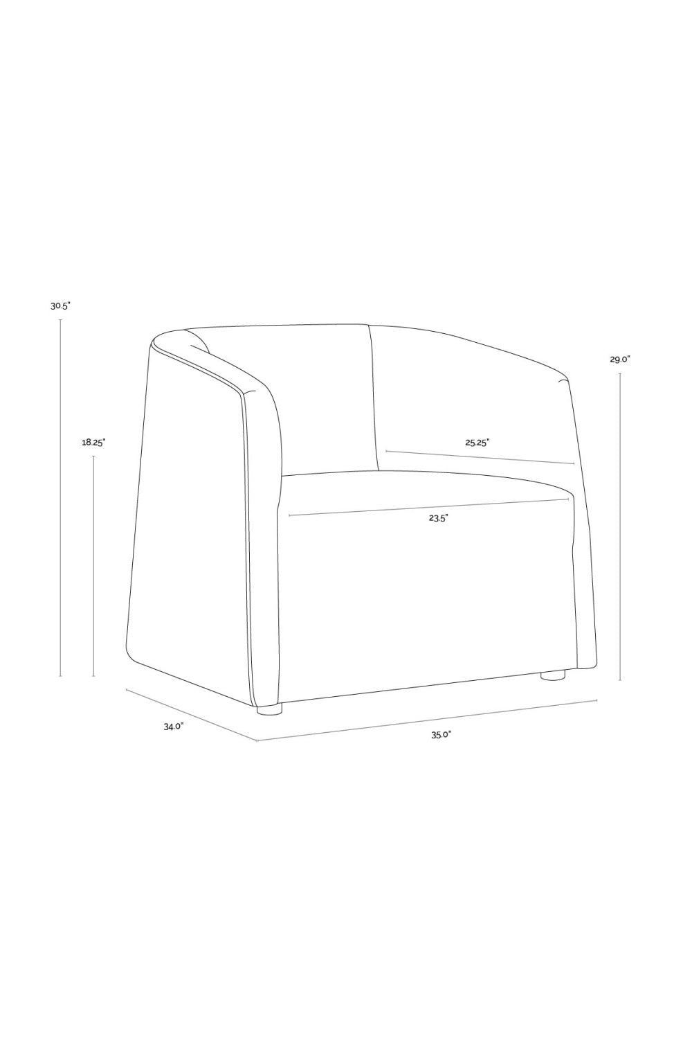 Curved Back Lounge Chair by Splendido Serenade Accent Chair, alternate view 12