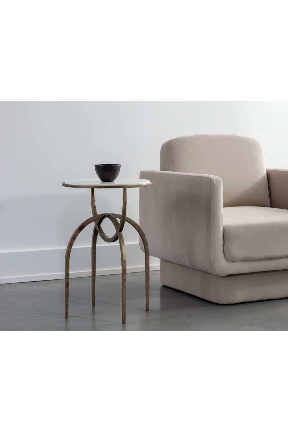 Marble Round End Table by Splendido Alicent Side Table, alternate view 12