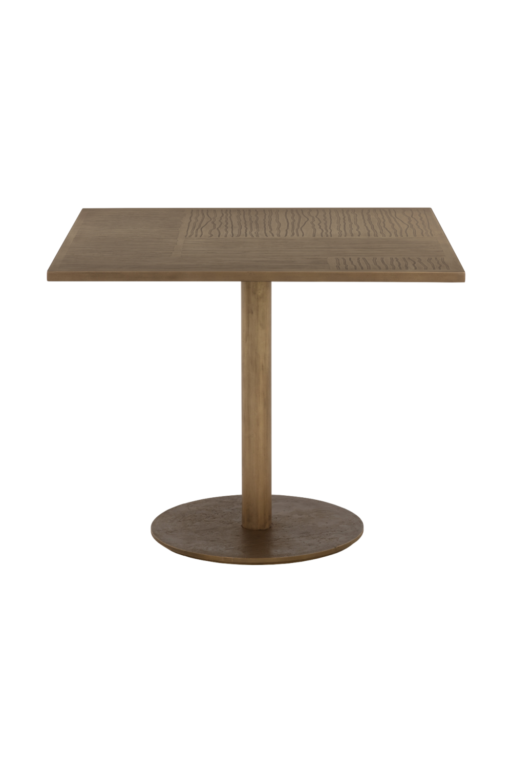 Antique Brass Square Bistro Table by Splendido Corina Dining Table