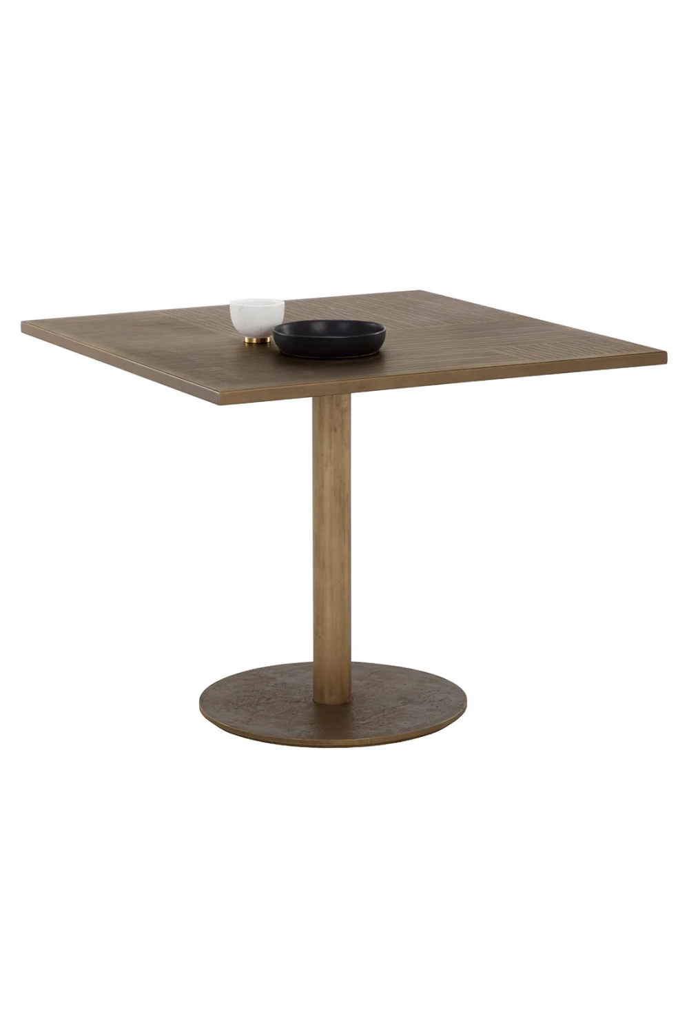 Antique Brass Square Bistro Table by Splendido Corina Dining Table, alternate view 4