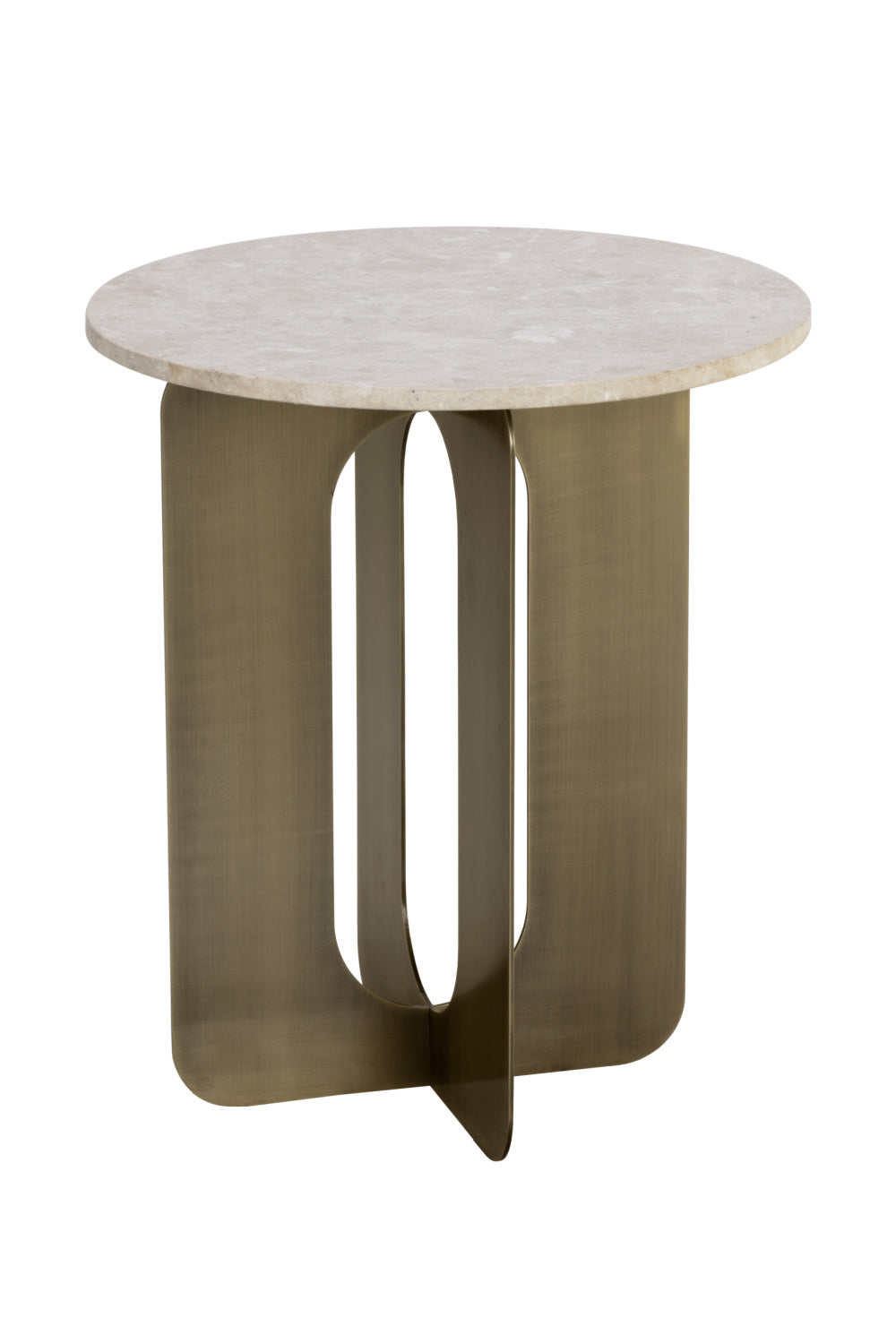 Modern European furniture - Gray Marble Round End Table - www.oroa.com