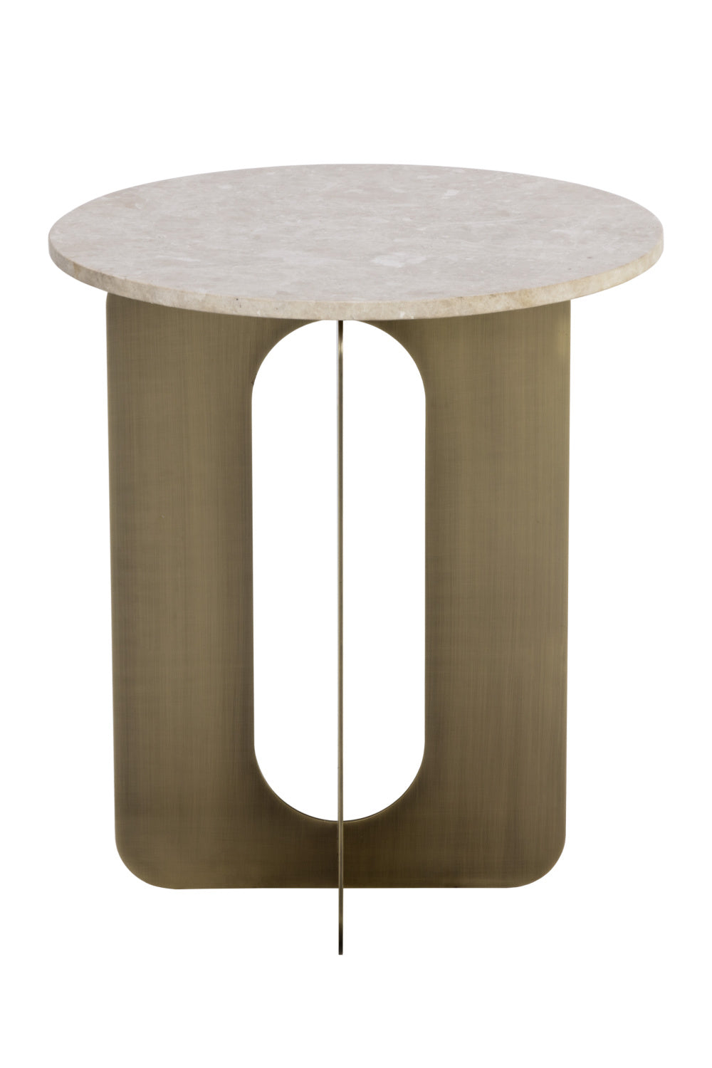 Gray Marble Round End Table by Splendido Orlo Side Table, alternate view 3