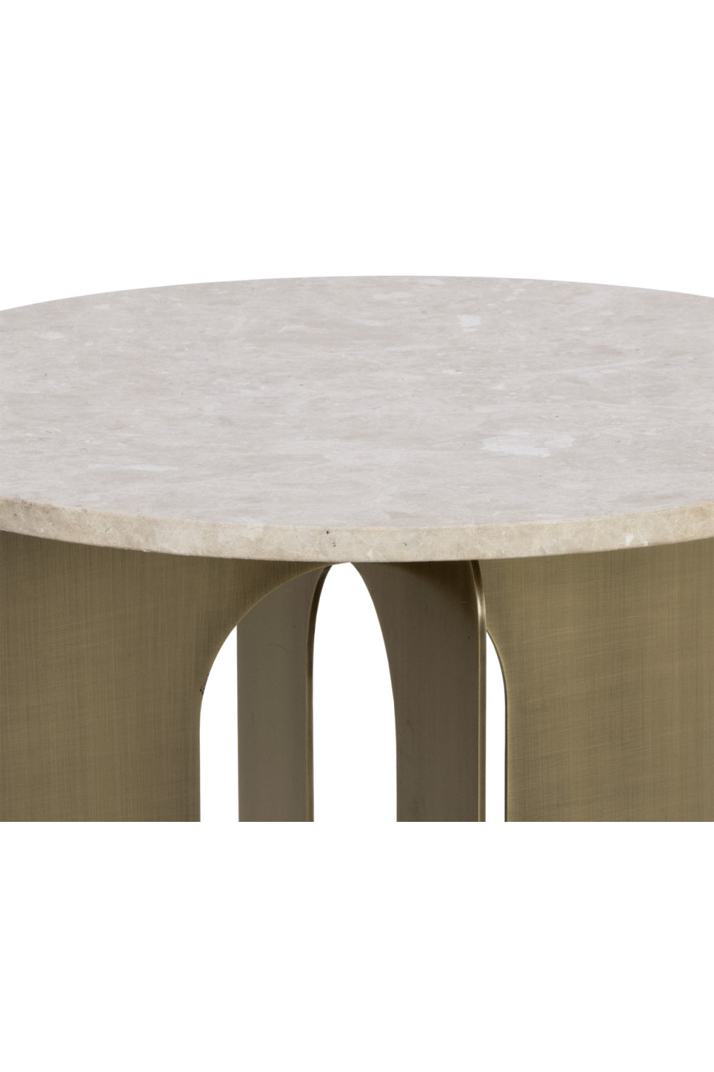 Gray Marble Round End Table by Splendido Orlo Side Table, alternate view 6