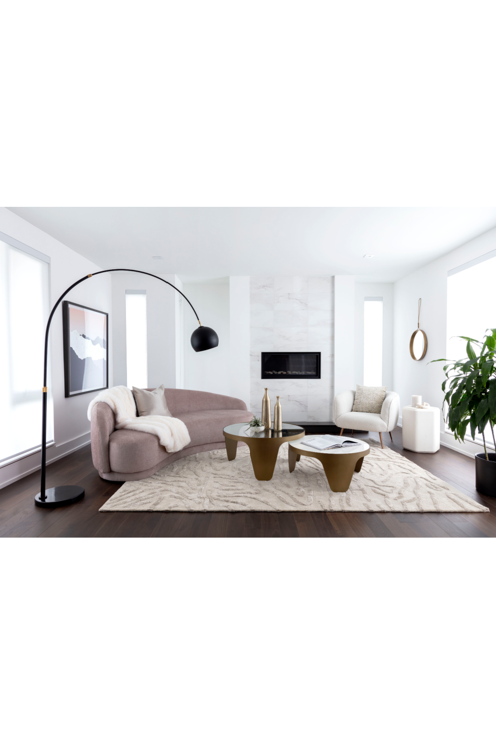 Gold Framed Nesting Coffee Tables (2) | Splendido Mysaria | Oroa.com