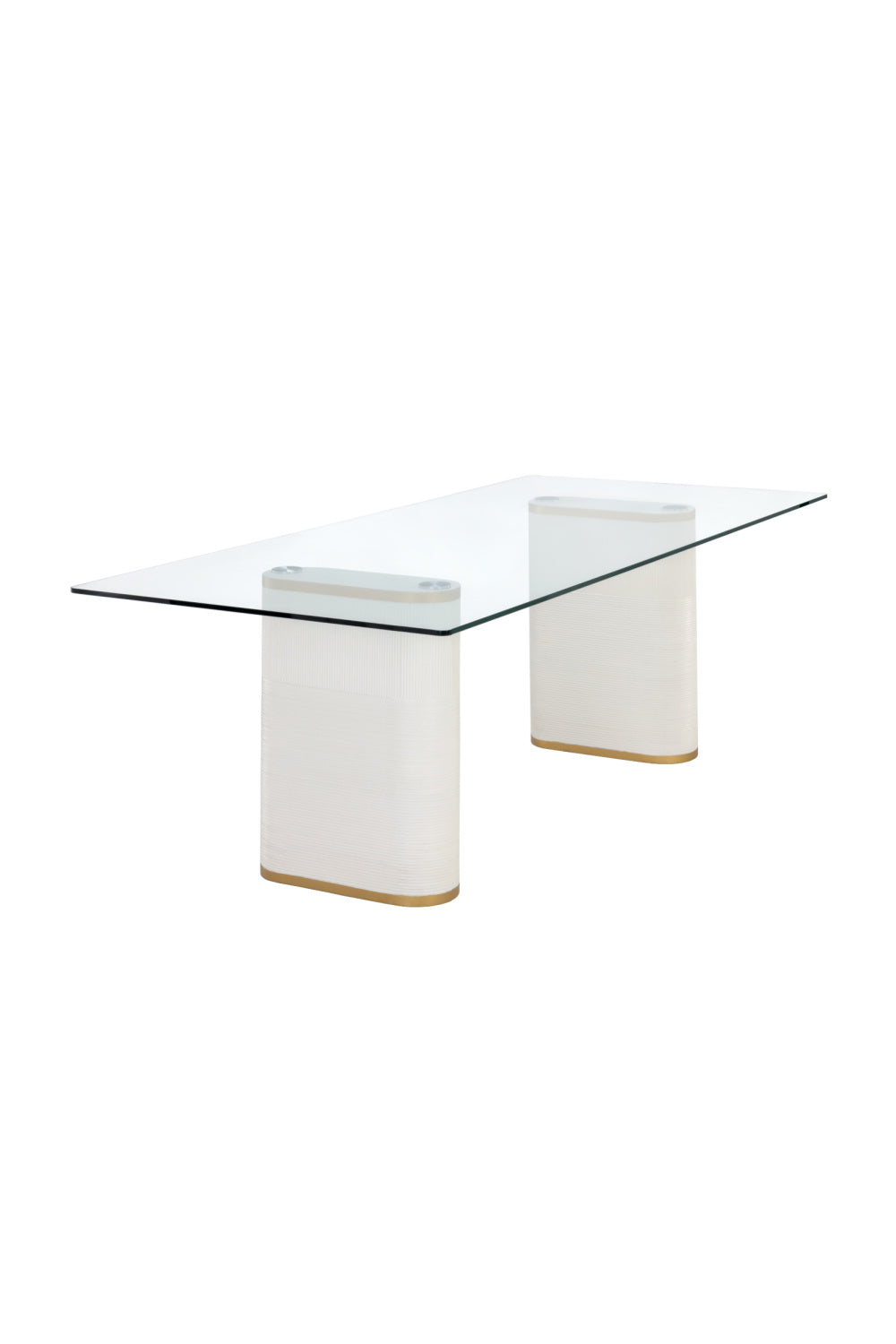 Clear Glass Indoor/Outdoor Dining Table by Splendido Aemond, alternate view 3