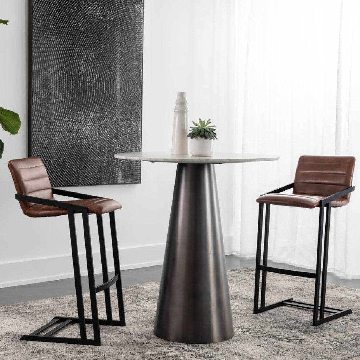 Horizontal Channel-Tufted Bar Stools (2) by Splendido Webber Barstool, alternate view 2