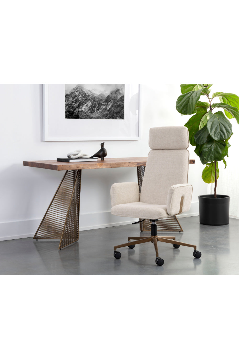 Curved Upholstered Office Chair by Splendido Kalev, alternate view 12