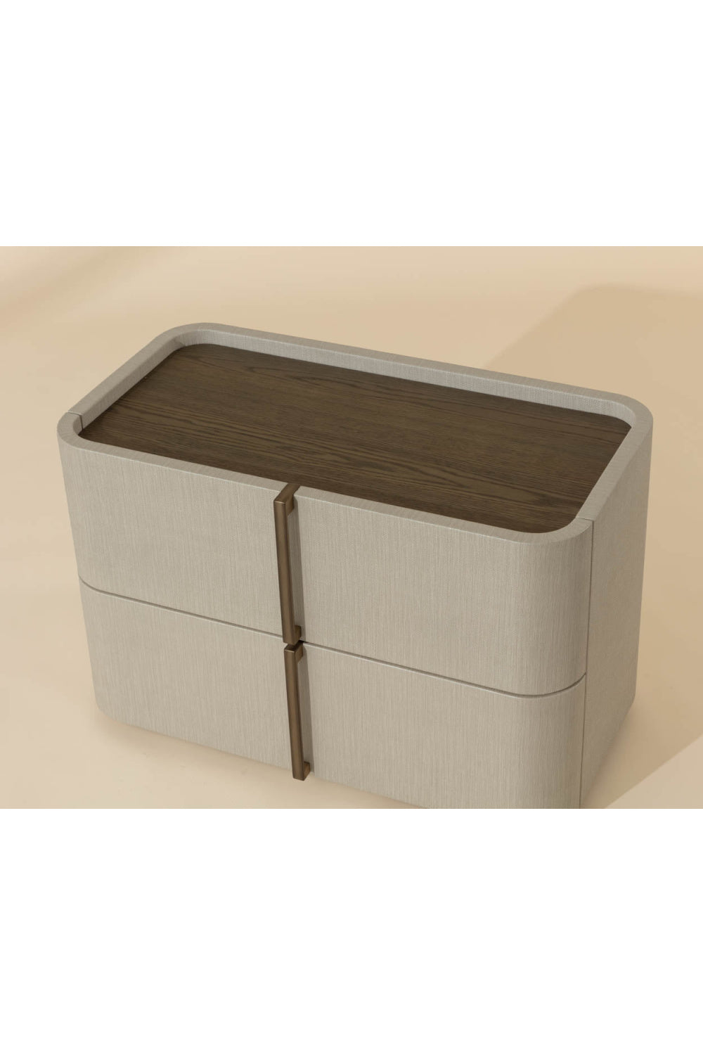 Leather-Look 2-Drawer Nightstand | Splendido Jamille | Oroa.com
