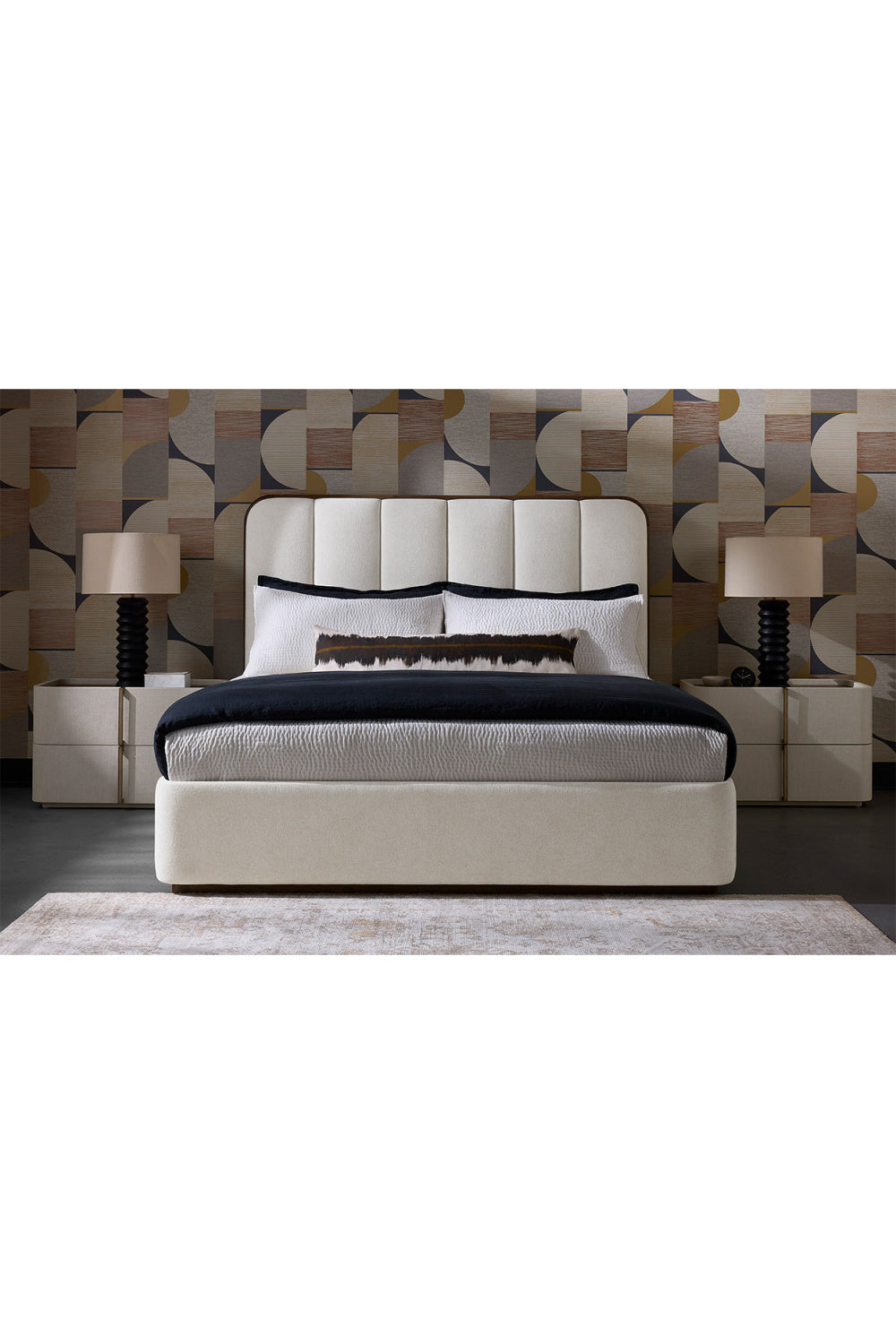 Leather-Look 2-Drawer Nightstand | Splendido Jamille | Oroa.com