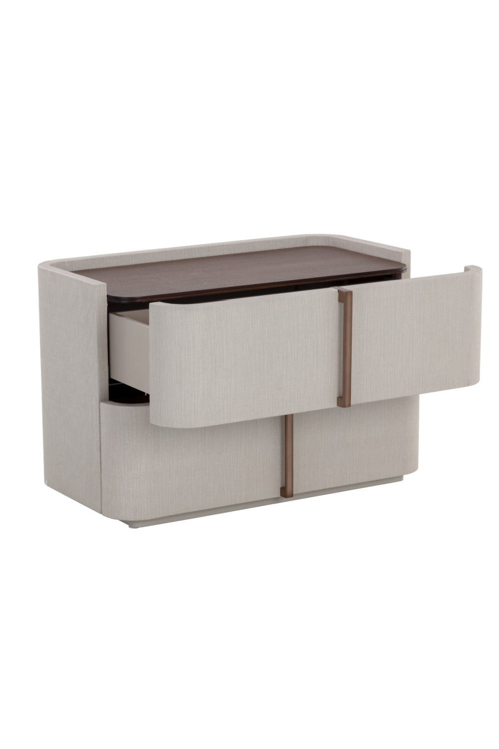 Leather-Look 2-Drawer Nightstand | Splendido Jamille | Oroa.com