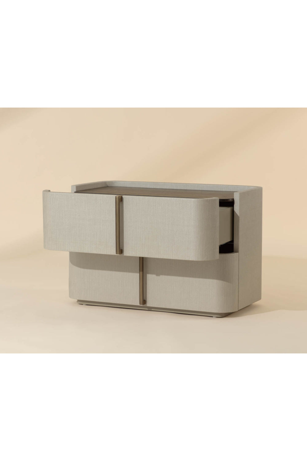 Leather-Look 2-Drawer Nightstand | Splendido Jamille | Oroa.com