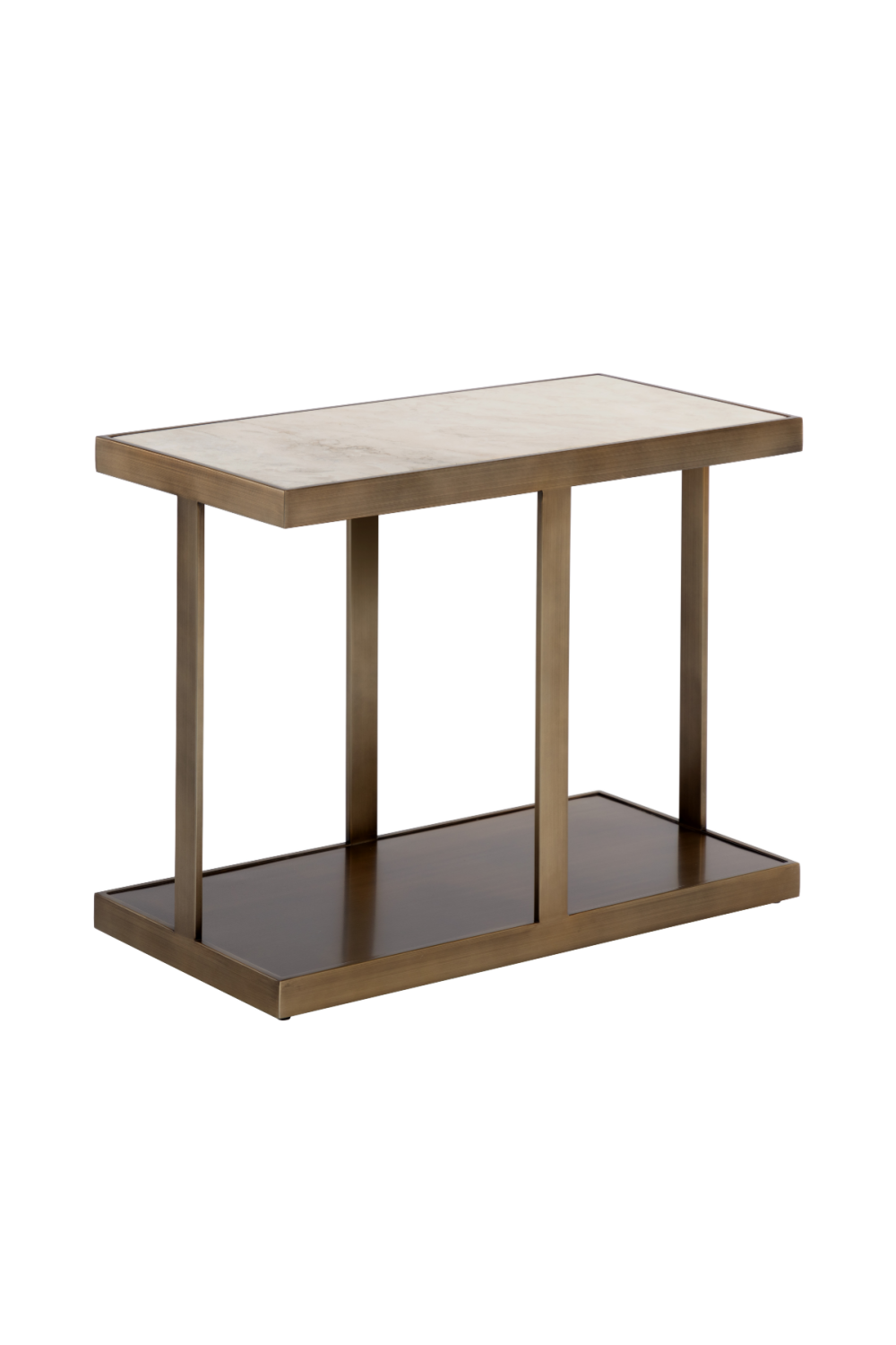 Gold Framed Marble Side Table by Splendido Kamali