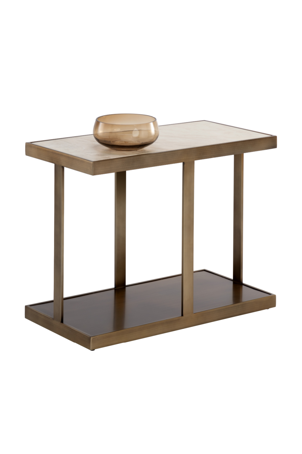 Gold Framed Marble Side Table by Splendido Kamali, alternate view 4
