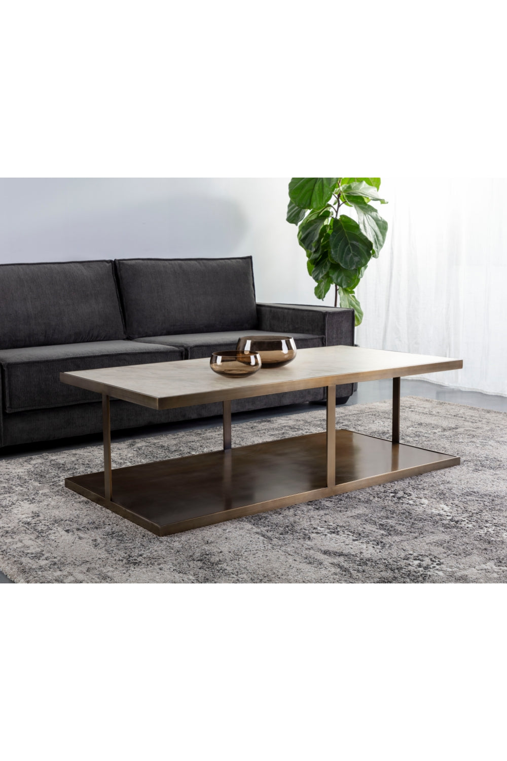 Beige Marble Rectangular Coffee Table by Splendido Kamali, alternate view 8