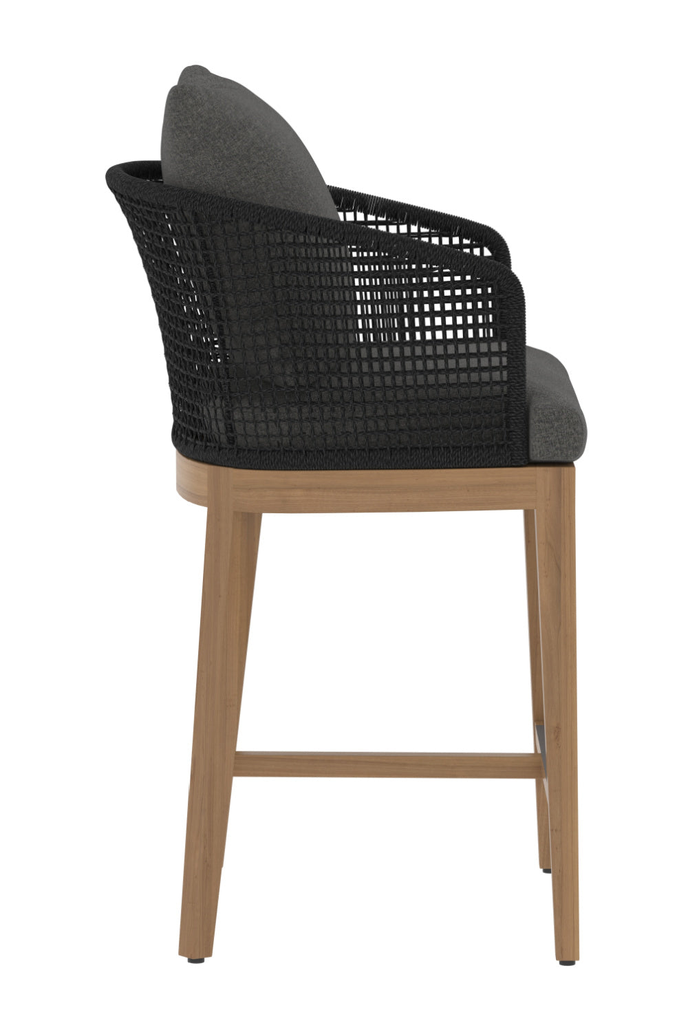 Gray Weave Indoor/Outdoor Counter Stool by Splendido Capri Outdoor Lounge Chair, alternate view 3