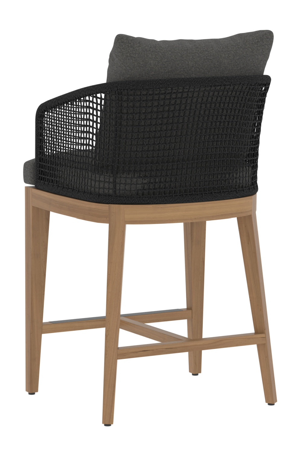 Gray Weave Indoor/Outdoor Counter Stool by Splendido Capri Outdoor Lounge Chair, alternate view 4