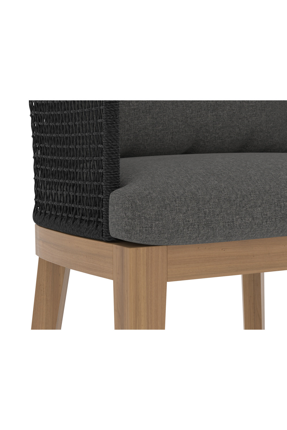 Gray Weave Indoor/Outdoor Counter Stool by Splendido Capri Outdoor Lounge Chair, alternate view 5
