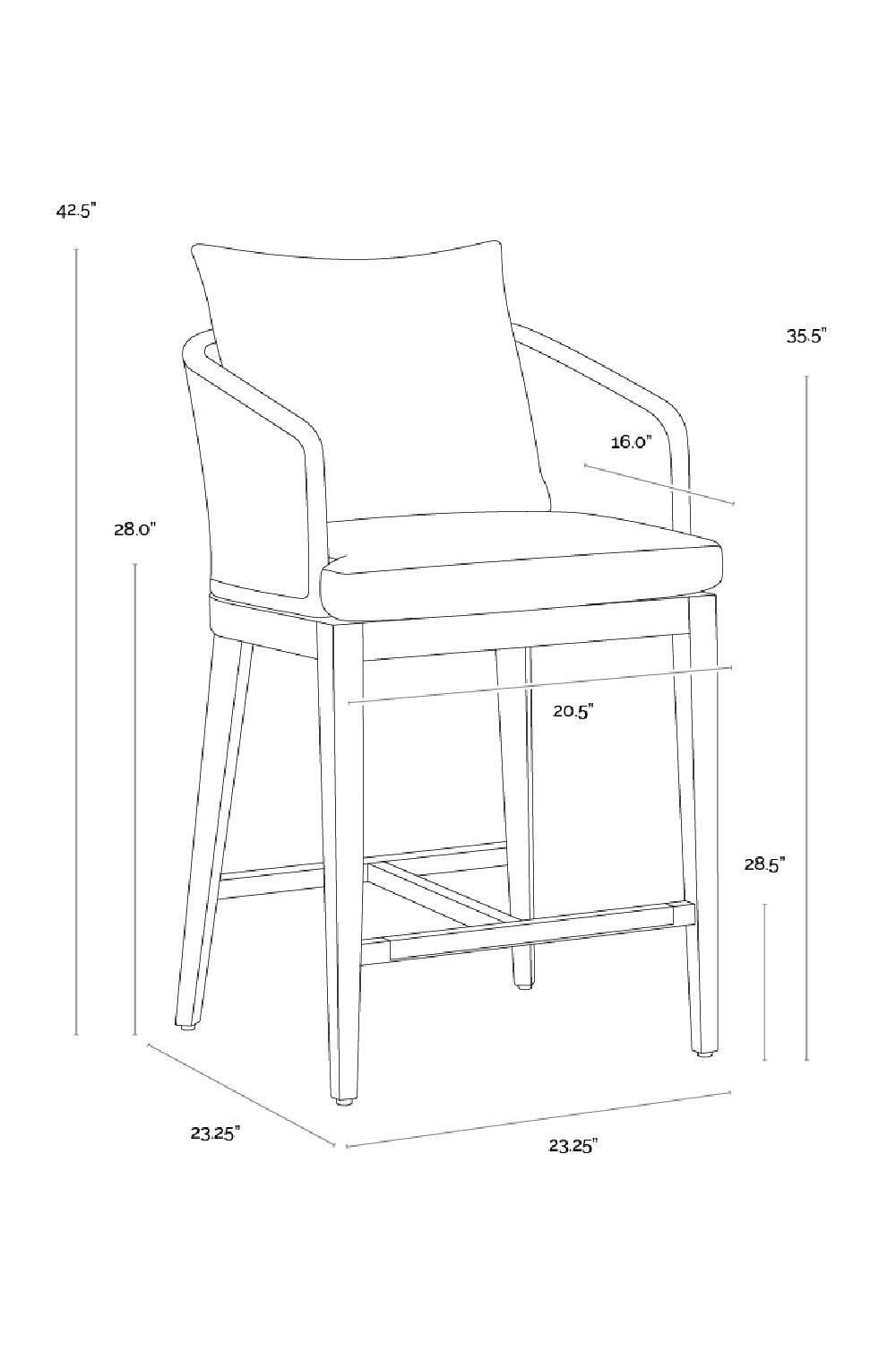 Gray Weave Indoor/Outdoor Counter Stool by Splendido Capri Outdoor Lounge Chair, alternate view 10