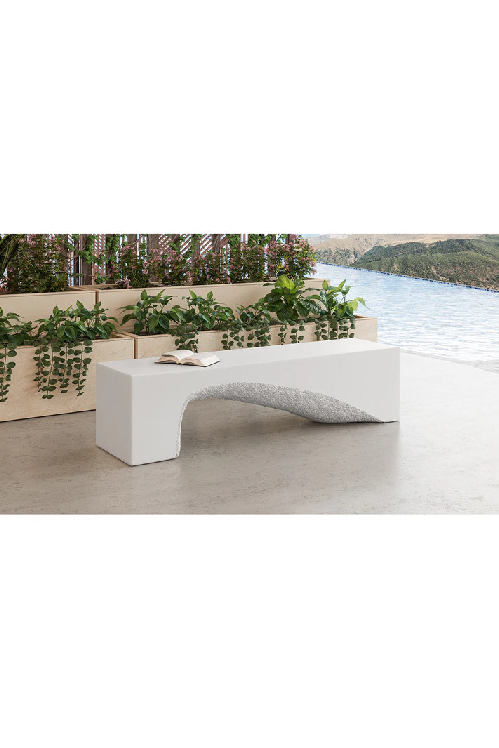 Textured Concrete Bench by Splendido Soma, alternate view 9