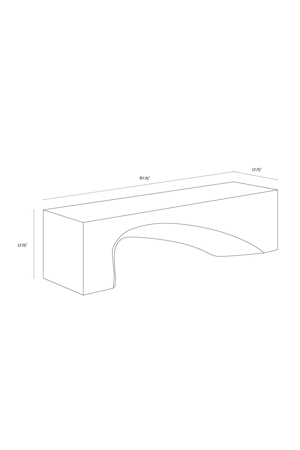 Textured Concrete Bench by Splendido Soma, alternate view 10
