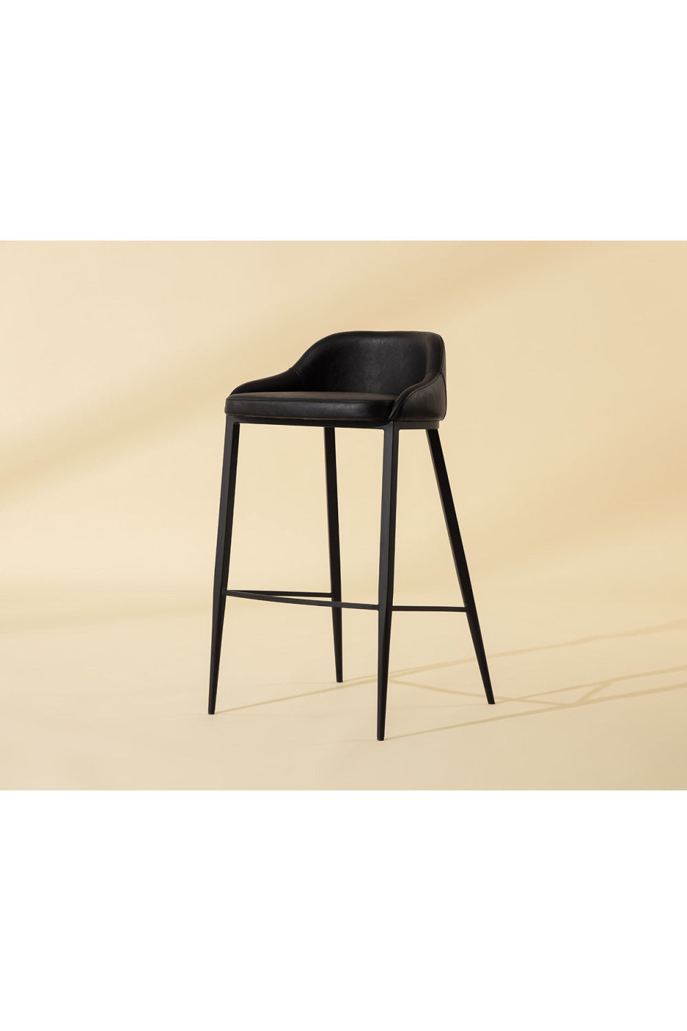 Low-Back Leather Look Bar Stool by Splendido Astra Barstool, alternate view 32
