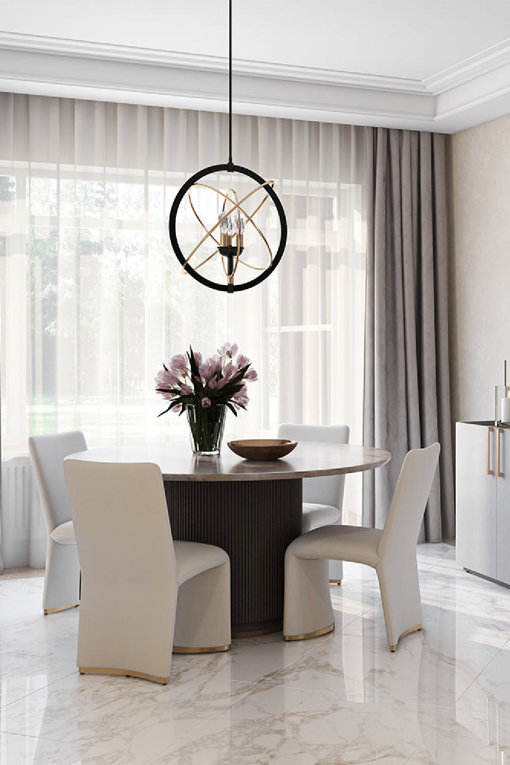 Fabric Upholstered Modern Dining Chairs (2) by Splendido Iluka, alternate view 2