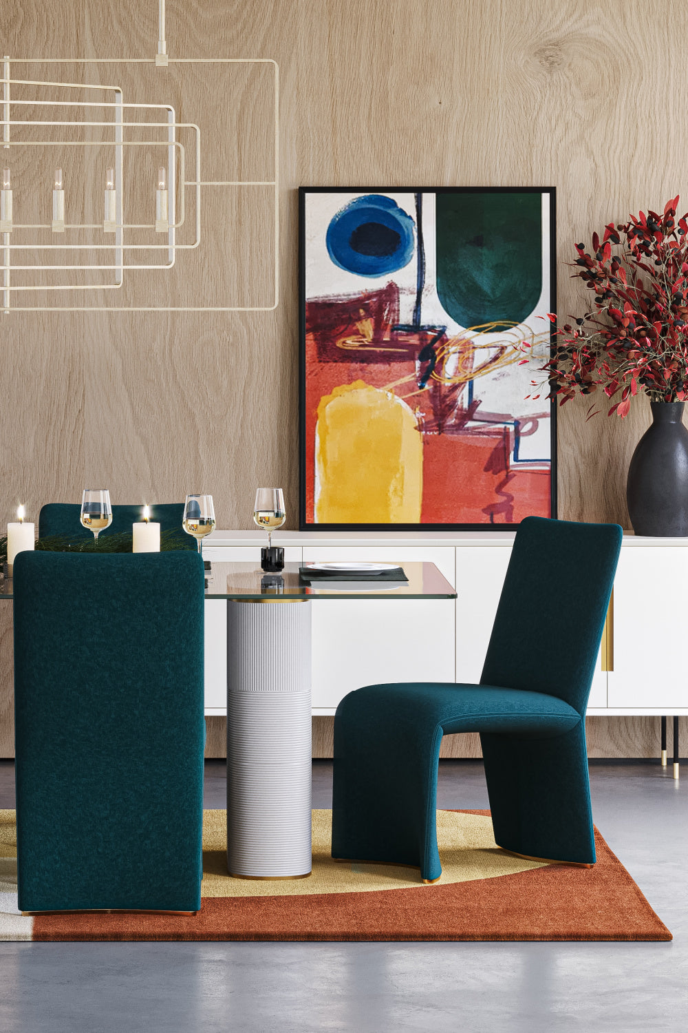 Fabric Upholstered Modern Dining Chairs (2) by Splendido Iluka, alternate view 14