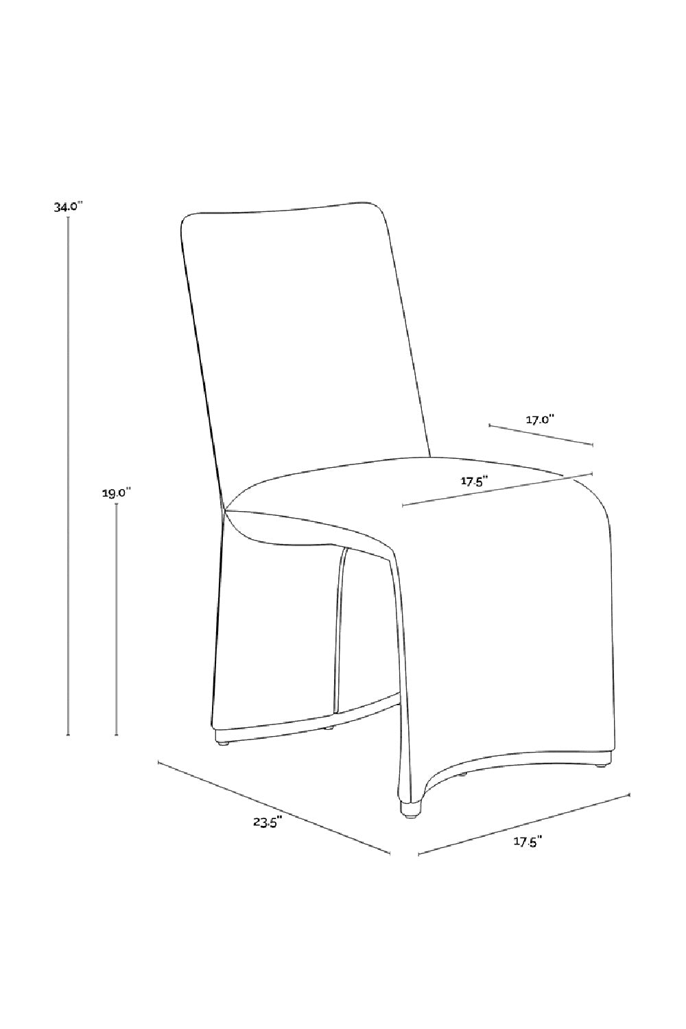 Fabric Upholstered Modern Dining Chairs (2) by Splendido Iluka, alternate view 22