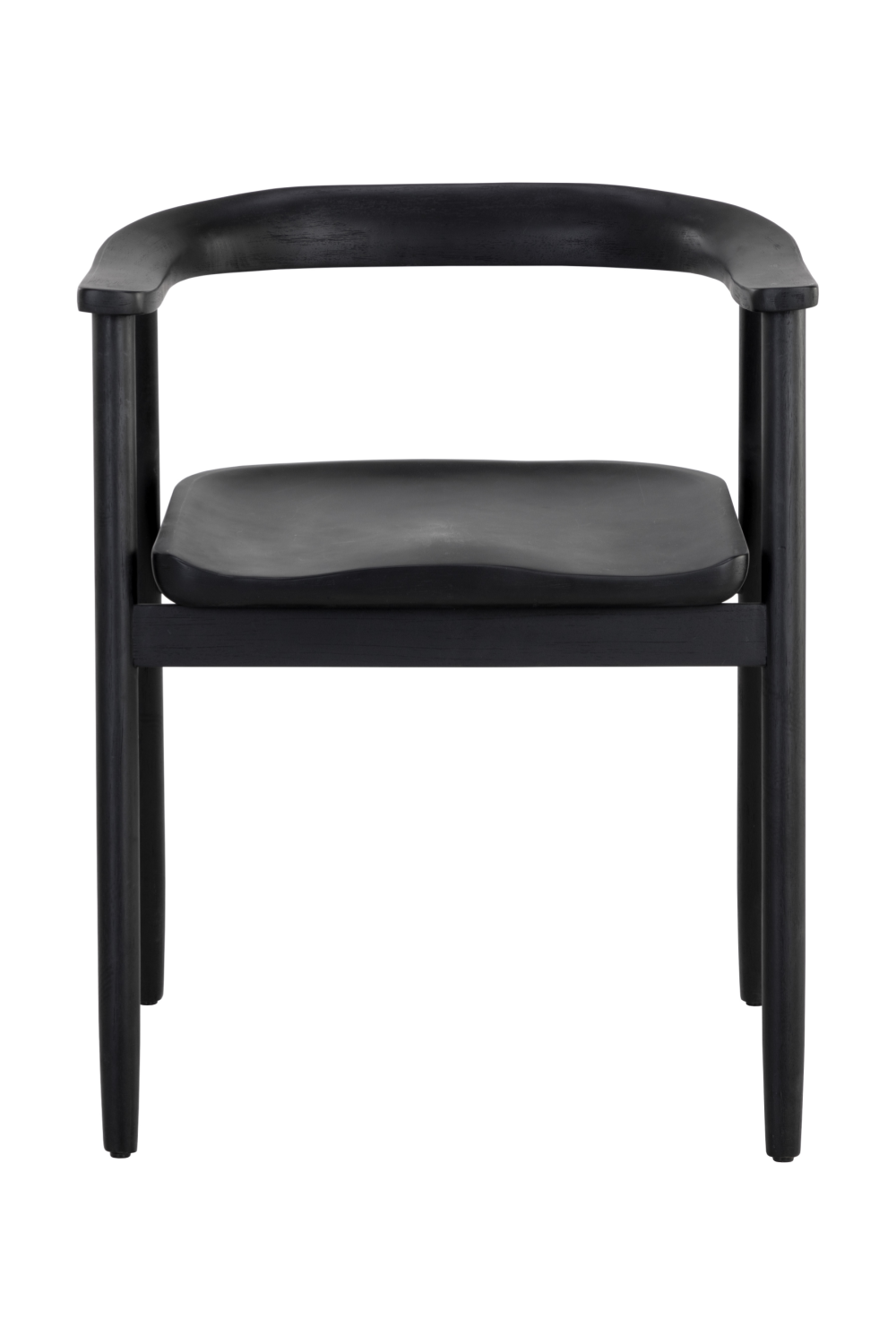 Black Acacia Wood Dining Armchair by Splendido Jeremy Dining Chair, alternate view 3