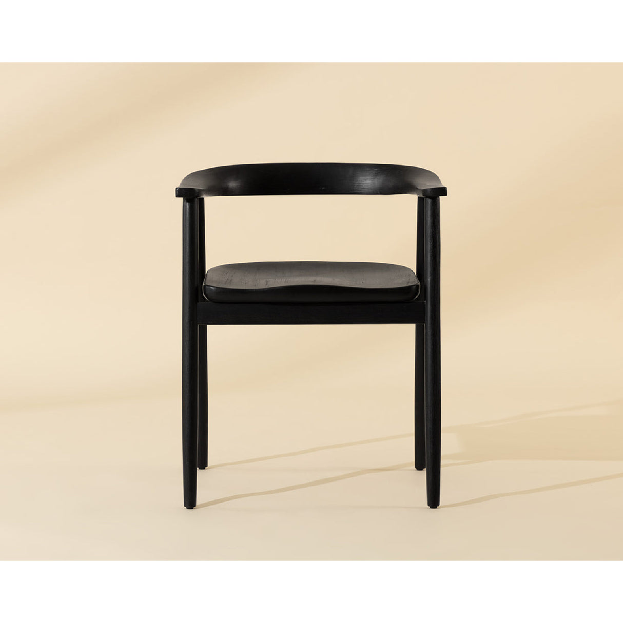 Modern European furniture - Black Acacia Wood Dining Armchair - www.oroa.com