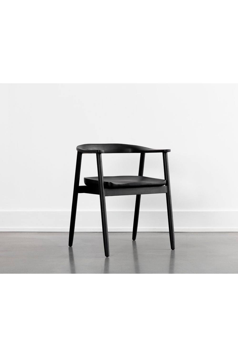 Black Acacia Wood Dining Armchair by Splendido Jeremy Dining Chair, alternate view 13