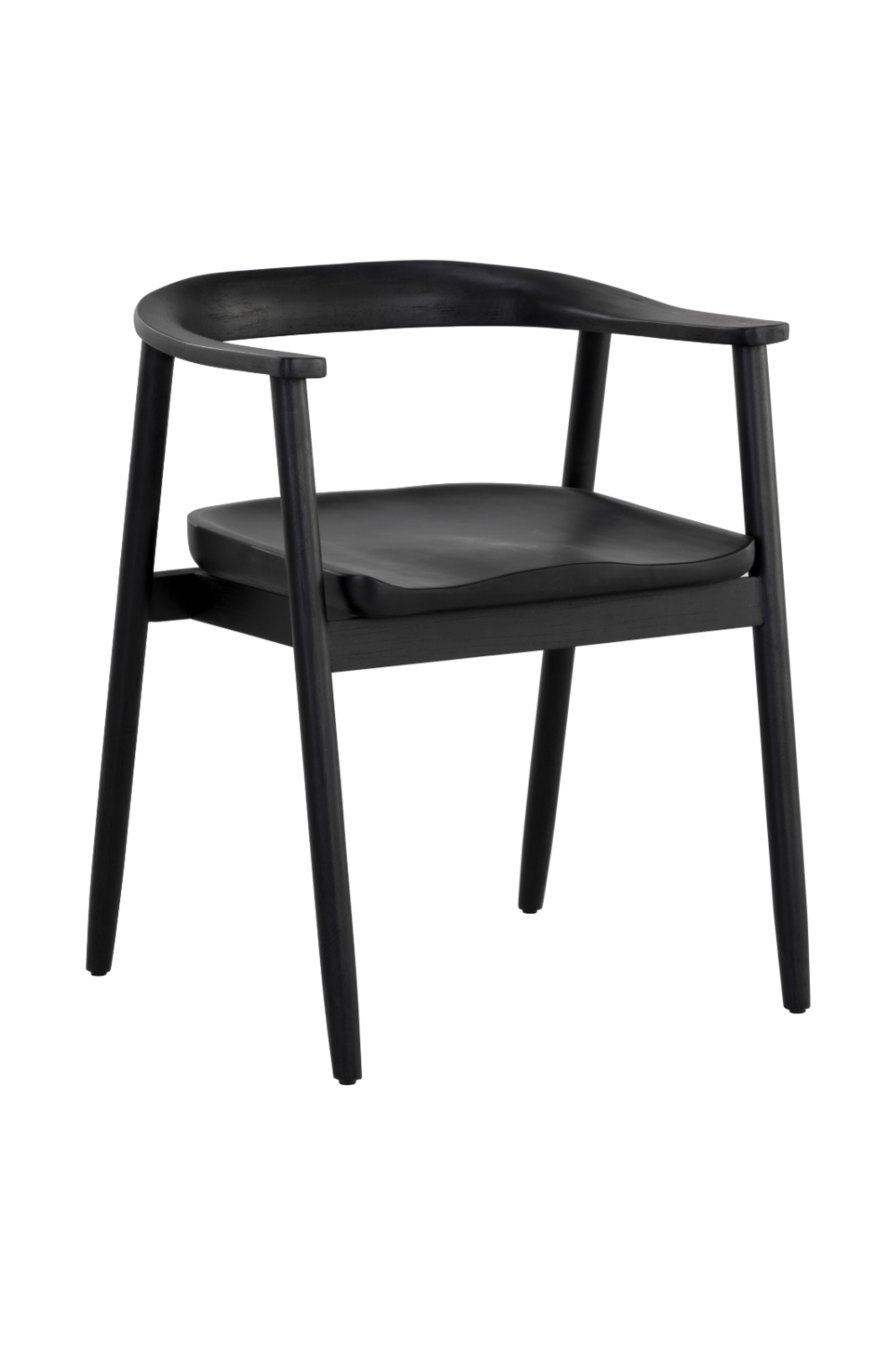 Modern European furniture - Black Acacia Wood Dining Armchair - www.oroa.com