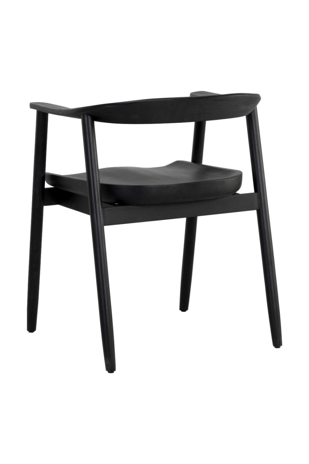Black Acacia Wood Dining Armchair by Splendido Jeremy Dining Chair, alternate view 5